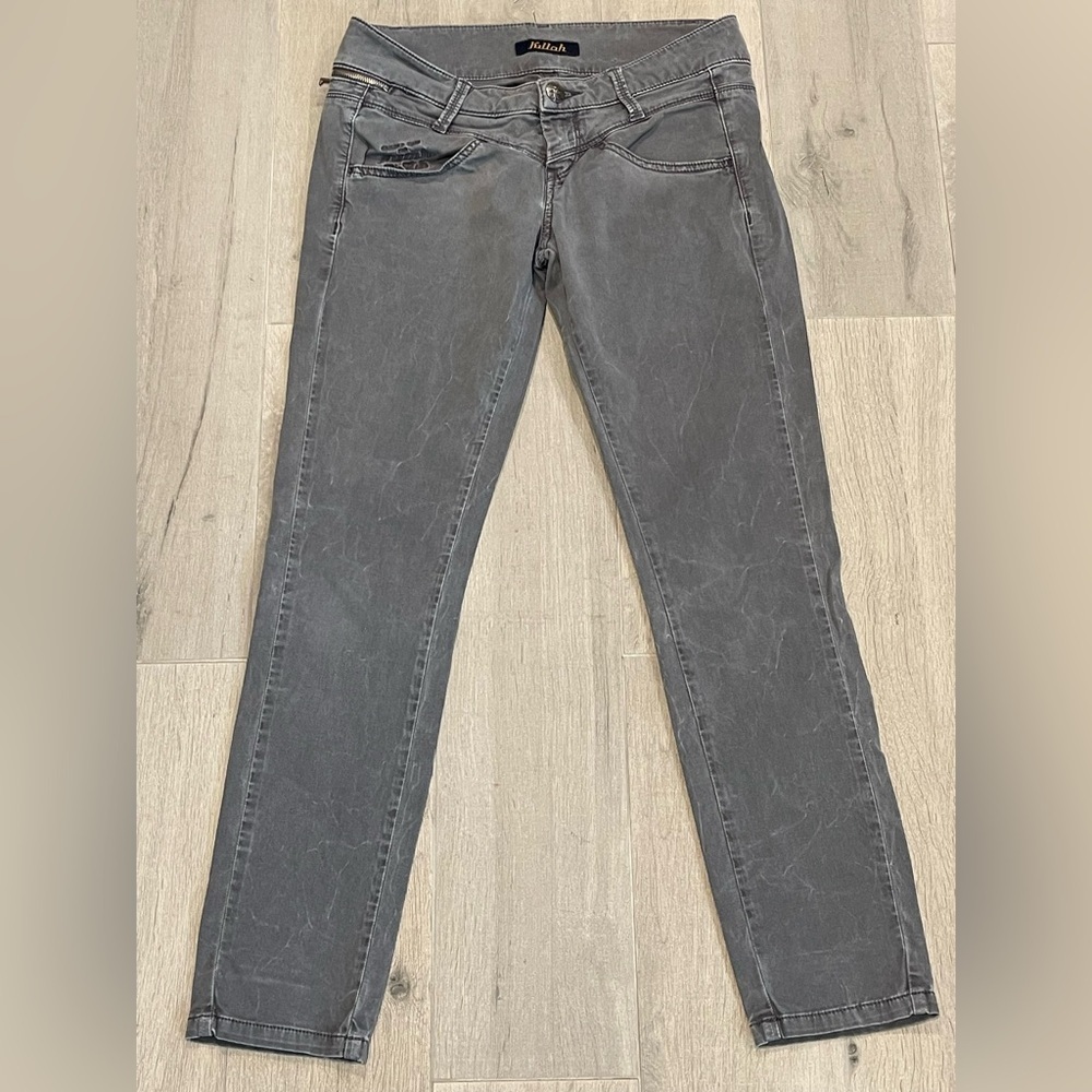 Killah Skinny Low Rise Washed Gray Pants Size 28